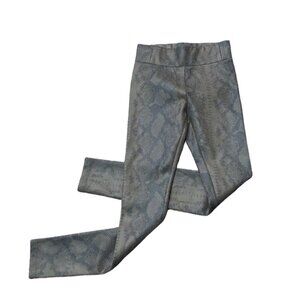 Bagatelle Faux Suede Python Leggings Olive Green Size XS